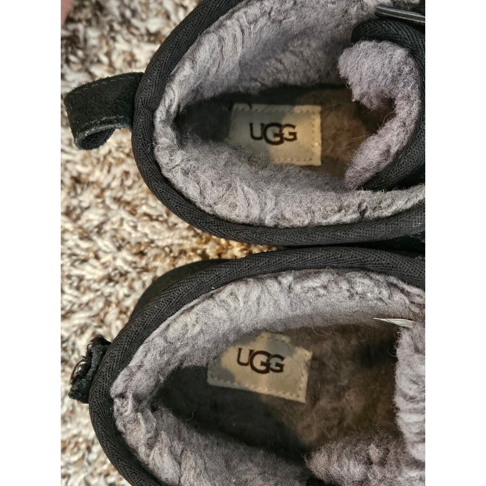 UGG Neumel Chukka Boots Men’s 10 Black Suede Shearling Lined 3236 - Picture 12 of 16